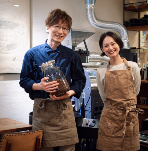 コーヒー染めエプロン